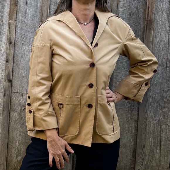Women's Tan Button-Up Jacket - Picture 5 of 15